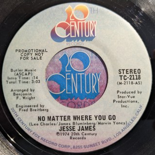 JESSE JAMES - NO MATTER WHERE YOU GO / PROMO