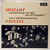 MOZART / GIULINI / NEW PHILHARMONIA: SYMPHONY NO. 40 / NO. 41 JUPITER