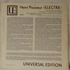 HENRI POUSSEUR: ELECTRE