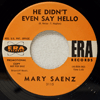 MARY SAENZ: HE DIDN'T EVEN SAY HELLO / 	IN YOUR ARMS